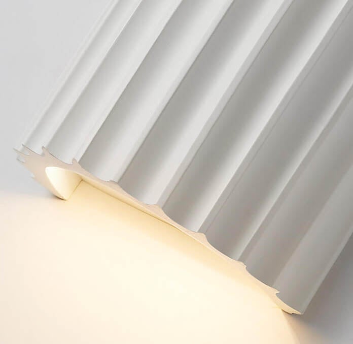 Macaron Resin Striped Half Cylinder 1-Light Wall Sconce