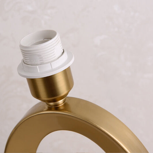 Modern Fabric Ring-Base 1-Light Table Lamp