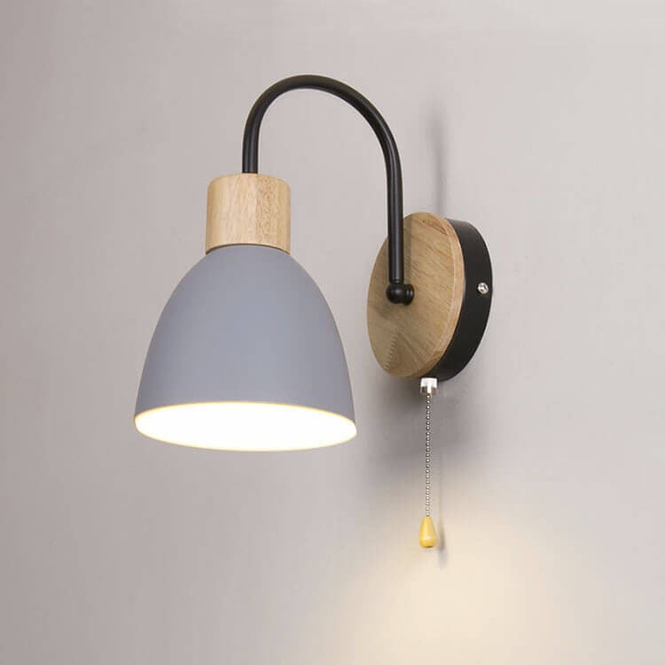 Nordic Macaron 1-Light Zipper Switch Wall Sconce