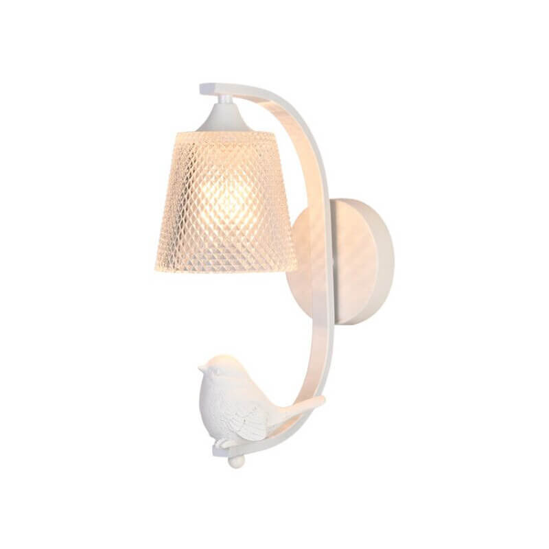 Modern Simple Resin Bird Glass Shade 1-Light Wall Sconce