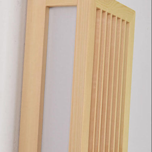 Modern Minimalist Solid Wood Acrylic Rectangular Wall Sconce