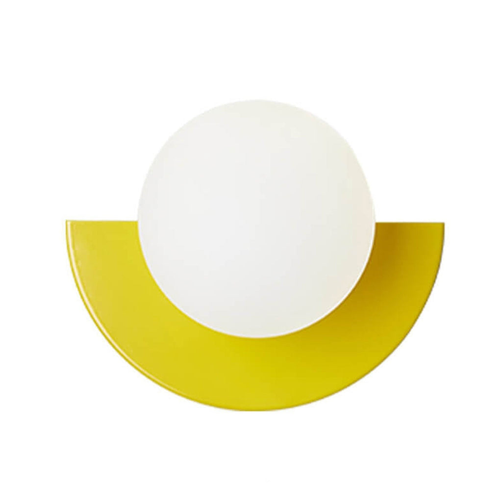 Modern Minimalist Colorful Spherical Glass Wall Sconce