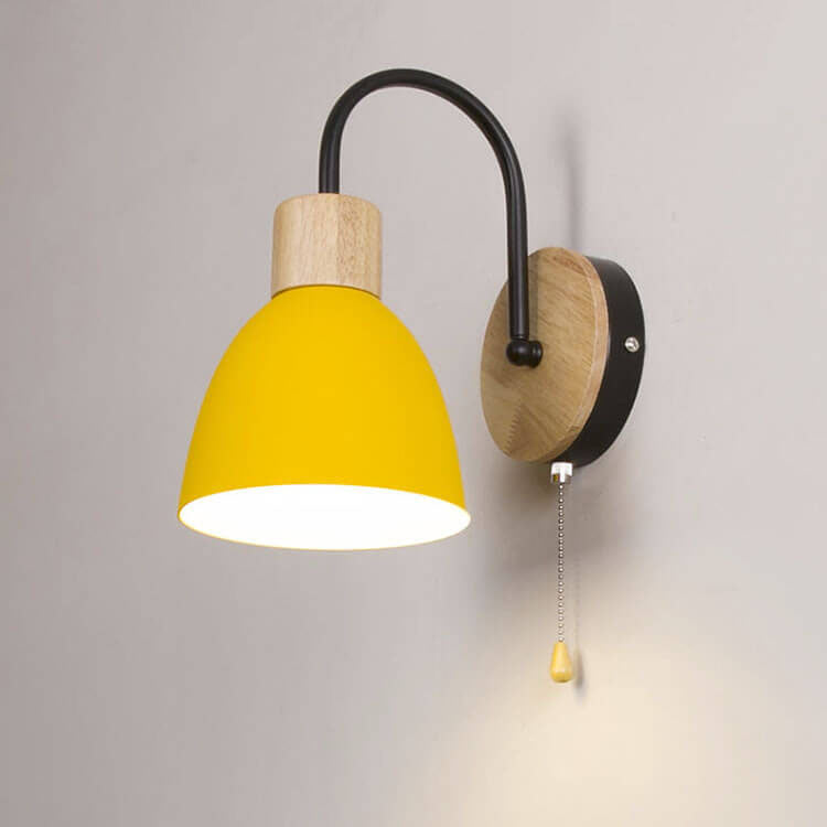 Nordic Macaron 1-Light Zipper Switch Wall Sconce
