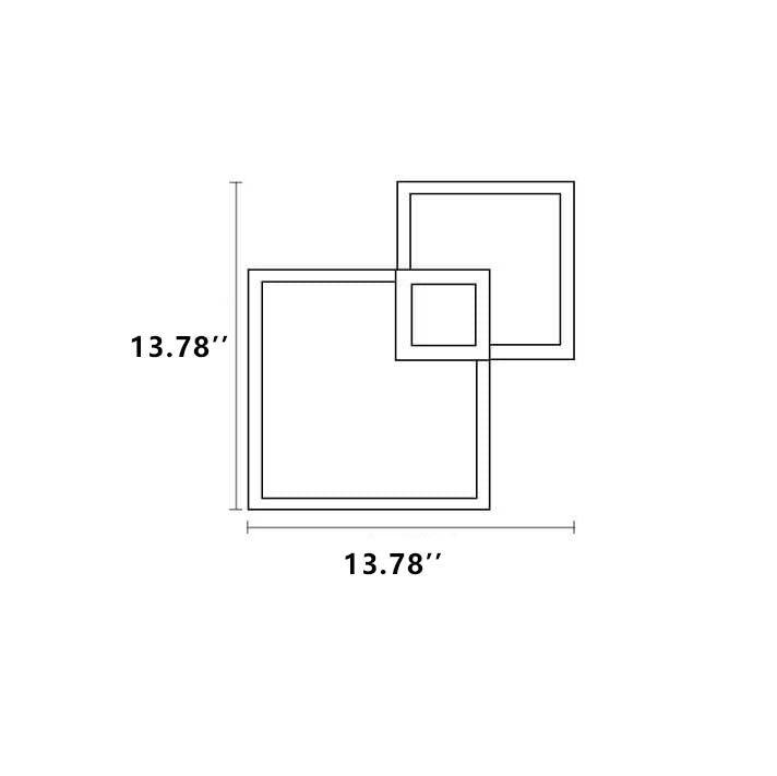 Minimalist Square Combination LED Iron Wall Sconce