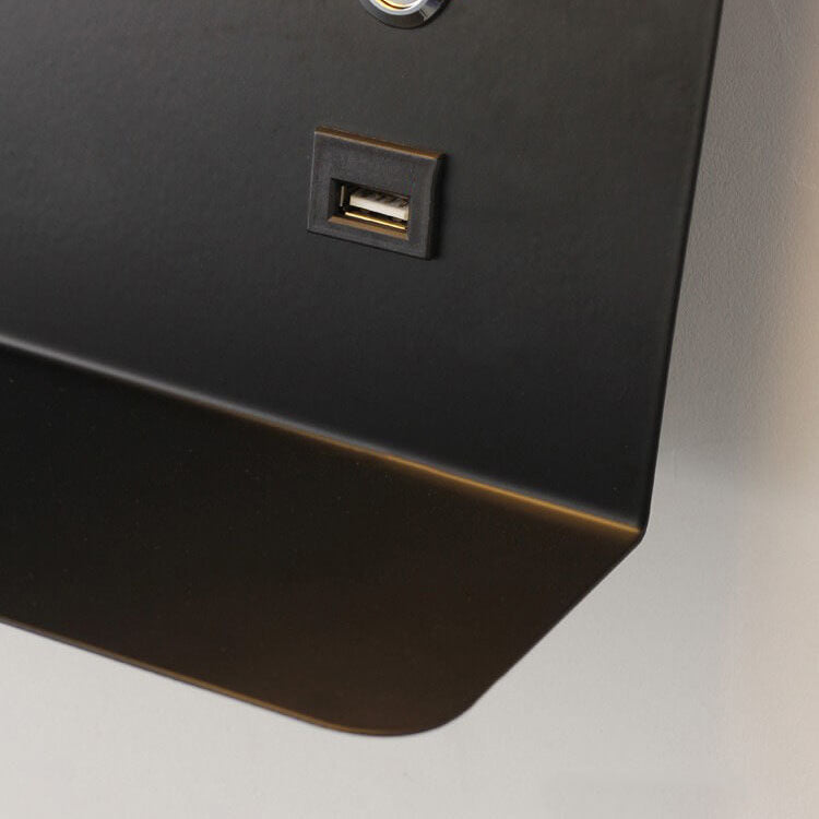 Modern Iron Square LED USB Rechargeable Wall Sconce