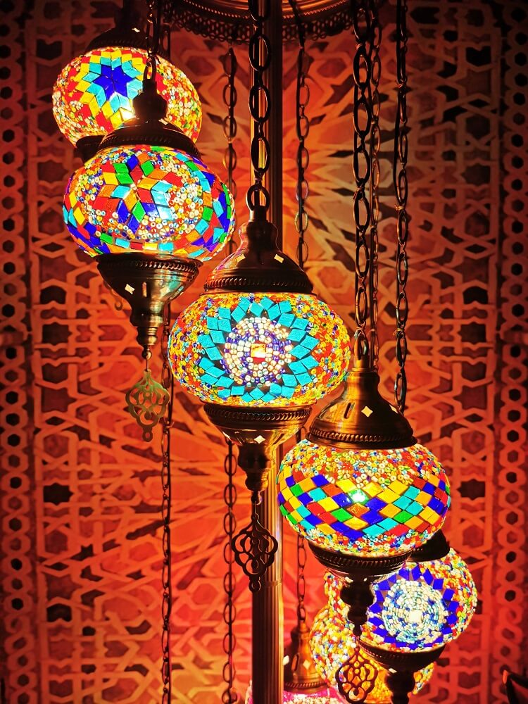 Vintage Multicolor 9-Light Floor Lamp