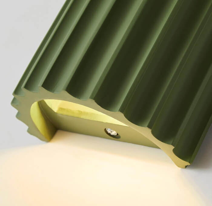 Macaron Resin Striped Half Cylinder 1-Light Wall Sconce