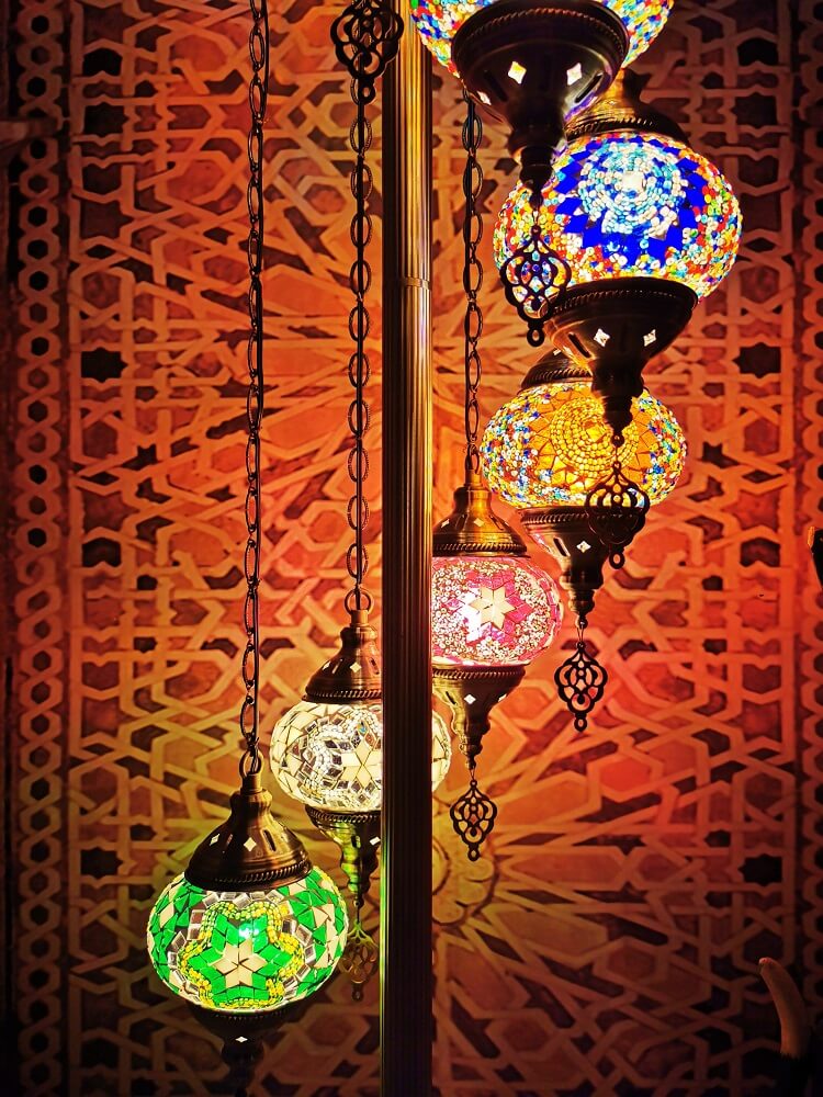 Vintage Multicolor 9-Light Floor Lamp