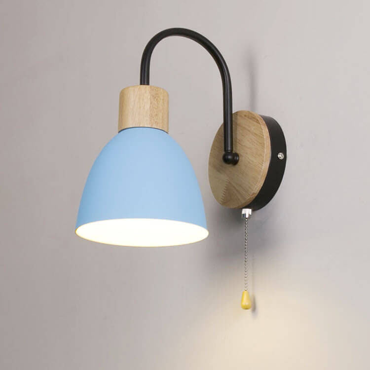 Nordic Macaron 1-Light Zipper Switch Wall Sconce