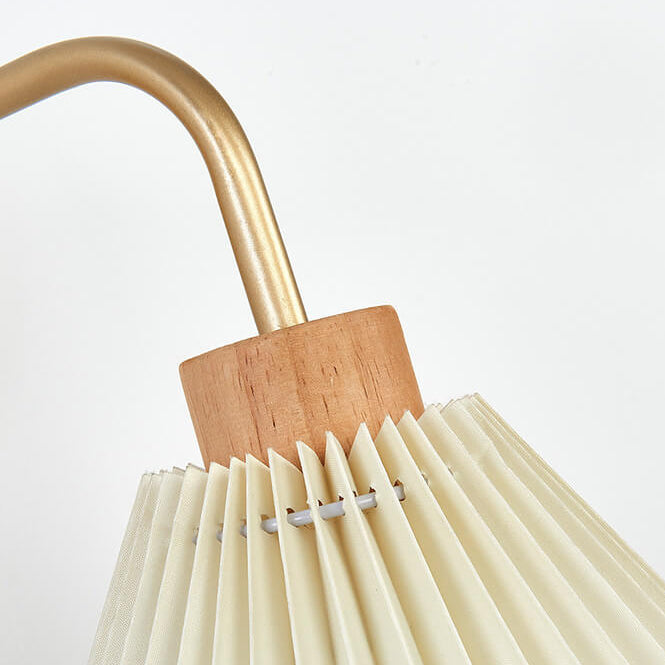 Modern Minimalist Pleated Umbrella Shade 1-Light Wall Sconce