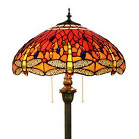 Tiffany Stained Glass 2-Light Floor Lamp