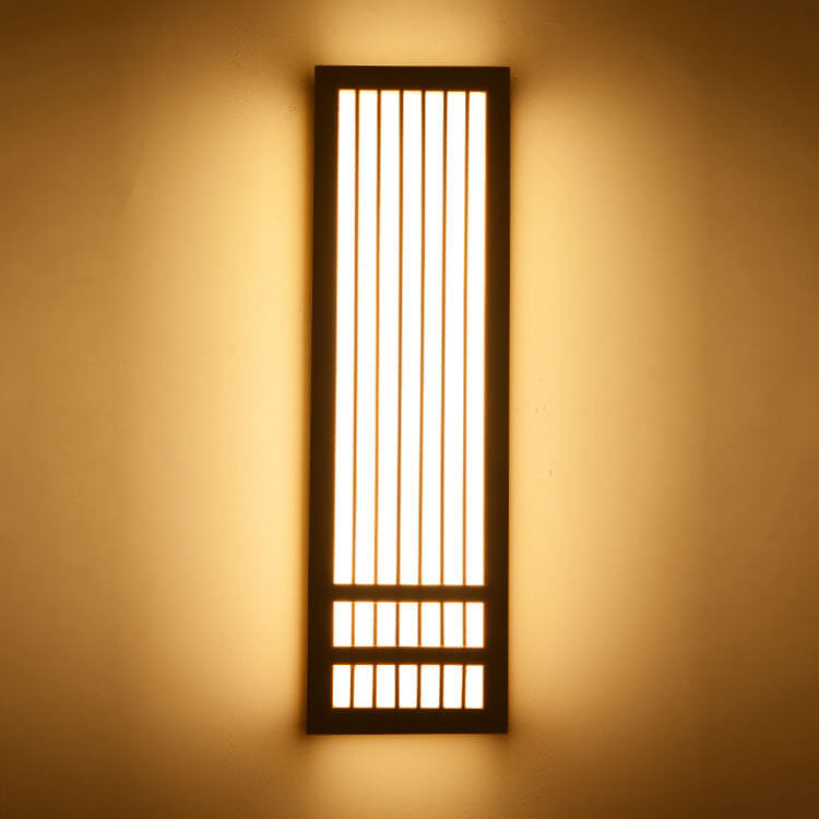 Modern Minimalist Solid Wood Acrylic Rectangular Wall Sconce