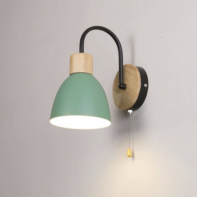Nordic Macaron 1-Light Zipper Switch Wall Sconce