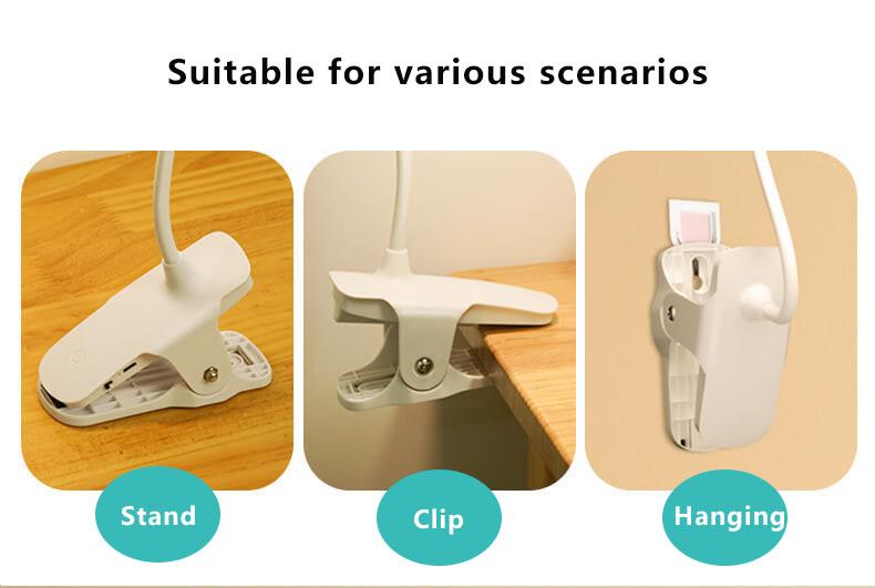 Simple LED Clip Desk Lamp Rechargeable Eye Desk Lamp