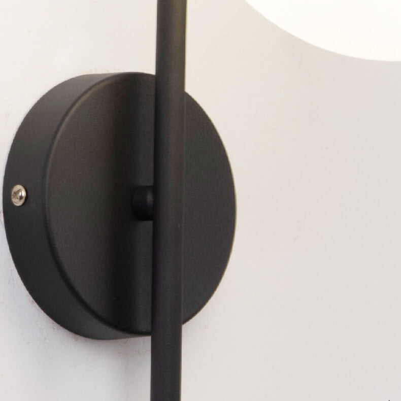 Nordic Arc Glass Globe 1-Light Wall Sconce