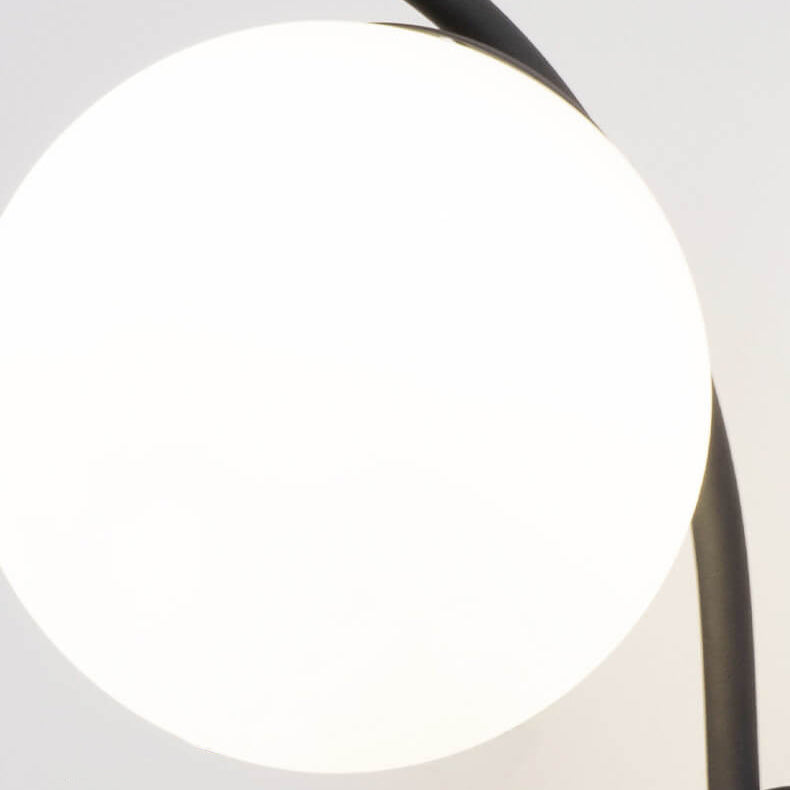 Nordic Arc Glass Globe 1-Light Wall Sconce