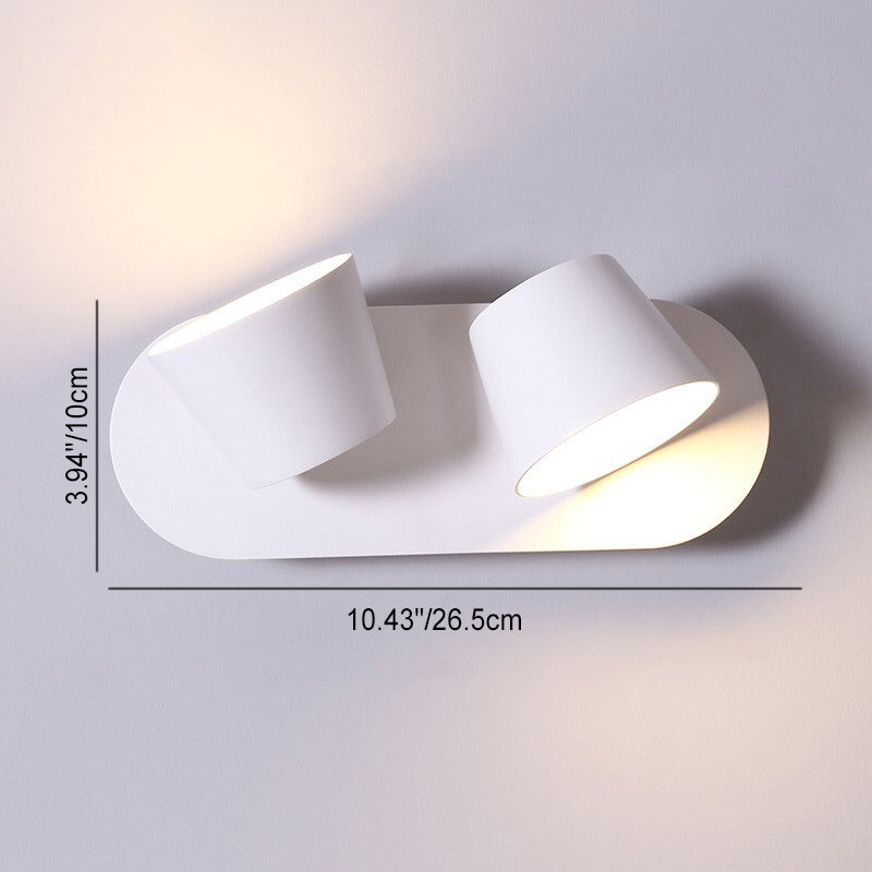 Modern Minimalist Dome Frosted Rotatable LED Reading Wall Sconce