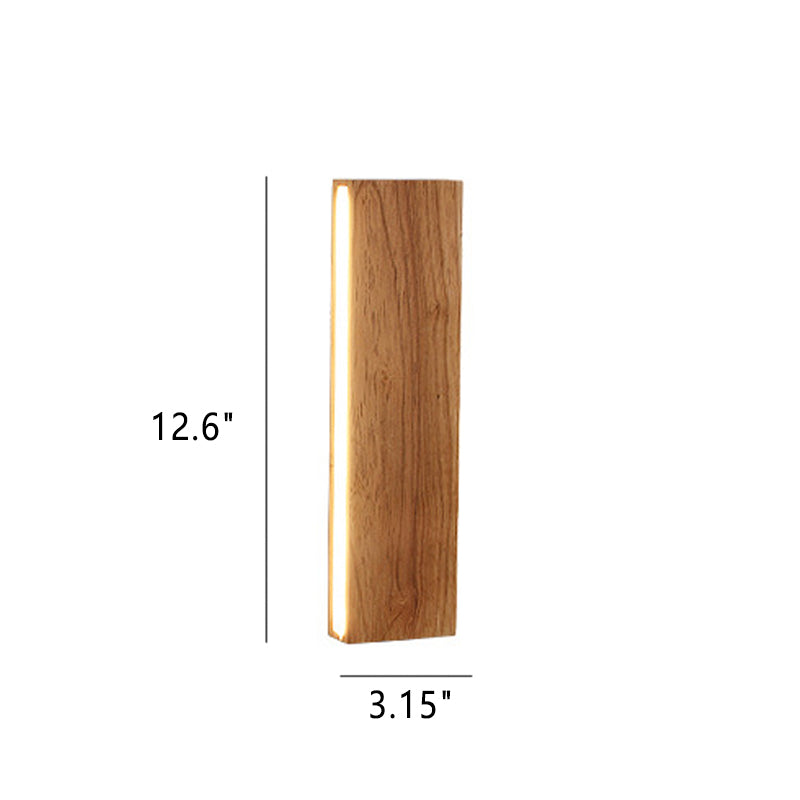Minimalist Solid Wood LED Strip Wall Sconce Lamp Wall Sconce