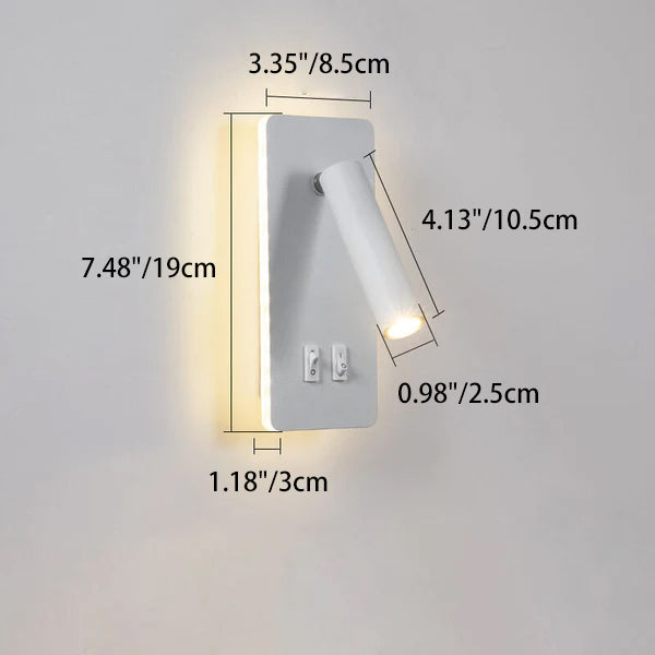 Contemporary Nordic Iron Square Spotlight Wall Sconce