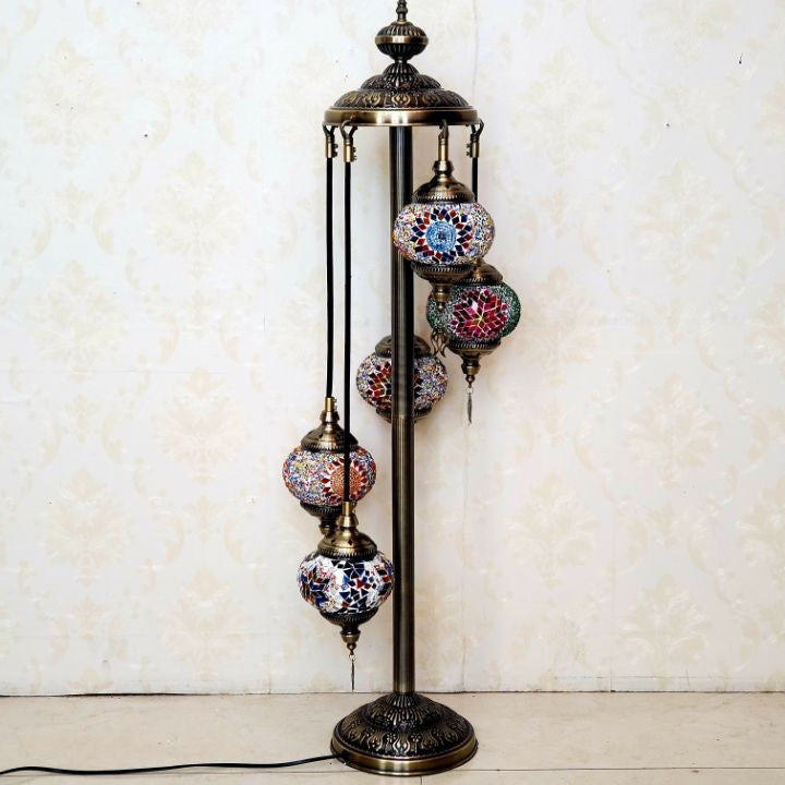 Tiffany Stained Glass 5-Light Floor Lamp