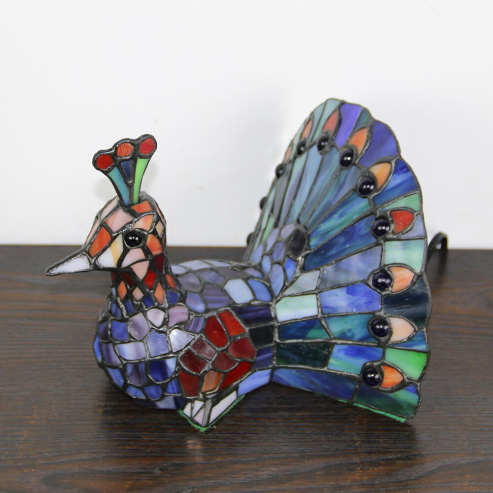 Tiffany Creative Animal Stained Glass 1-Light Table Lamp