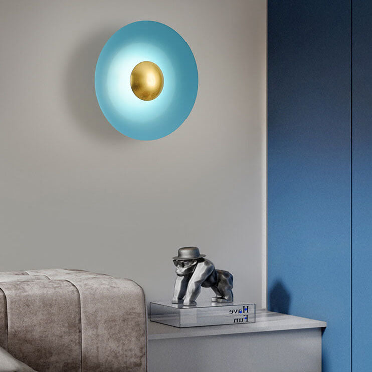 Nordic Creative Multicolor Round Disc LED Wall Sconce