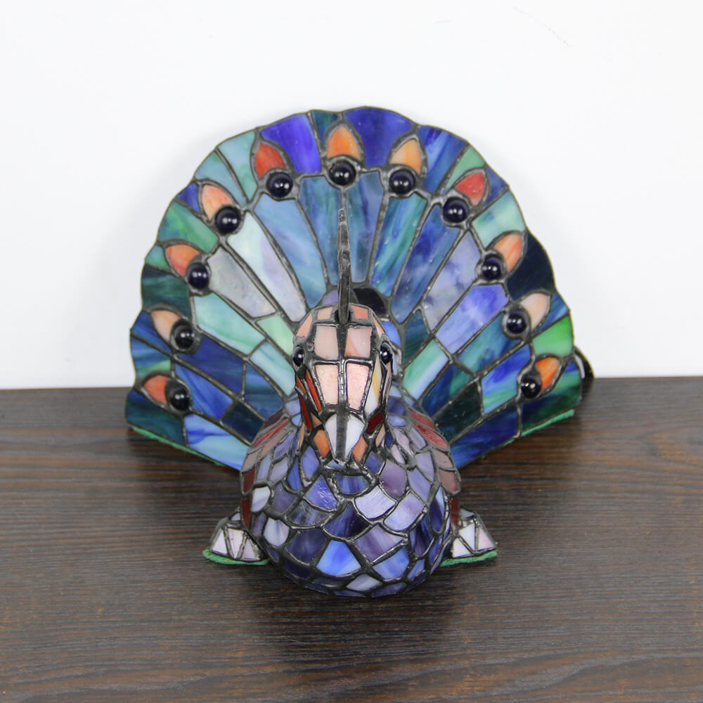 Tiffany Creative Animal Stained Glass 1-Light Table Lamp