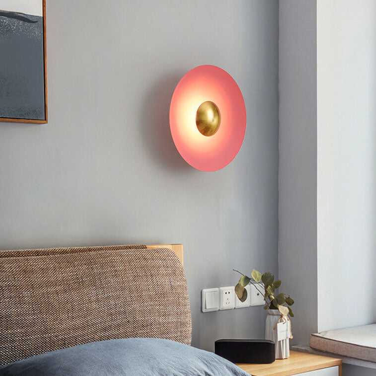Nordic Creative Multicolor Round Disc LED Wall Sconce