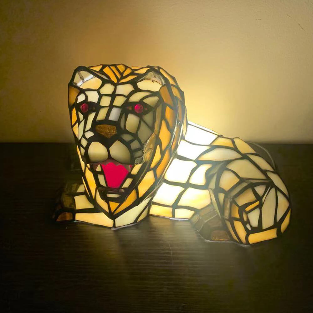 Tiffany Creative Animal Stained Glass 1-Light Table Lamp