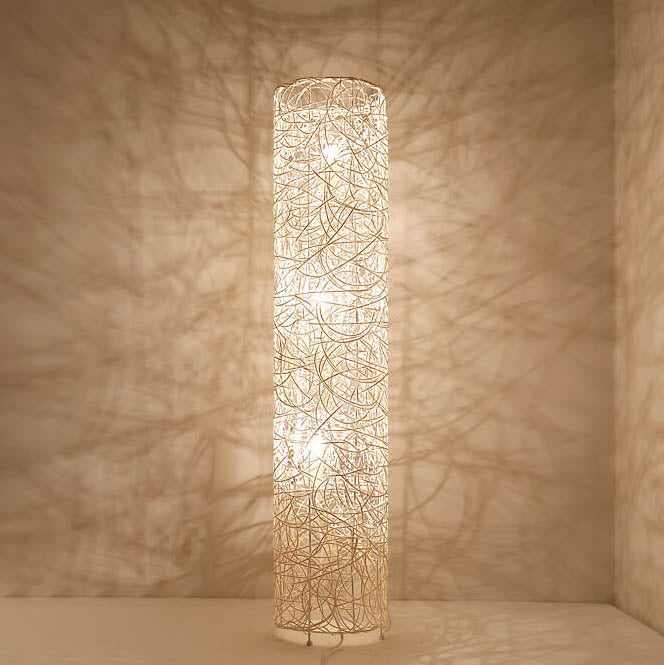 Sleek Modern Bamboo 3-Light Floor Lamp