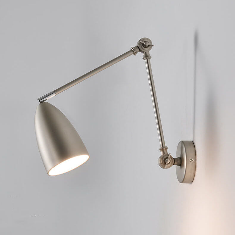 Retro Industrial Swing Arm Rotating Retractable Wall Sconce