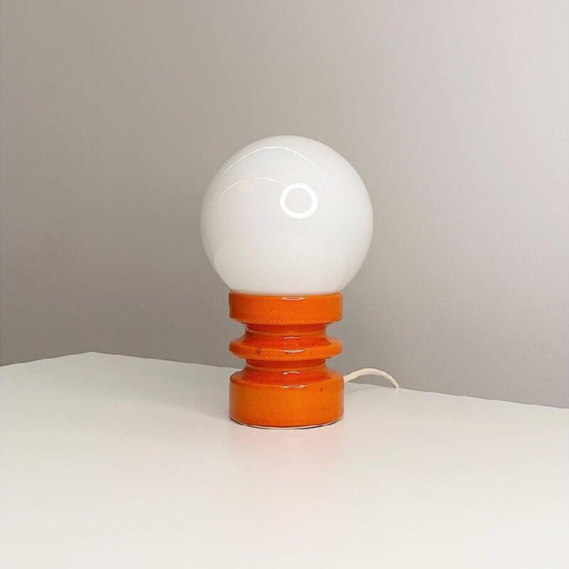 Vintage Orange Solid Glass 1-Light Wall Sconce