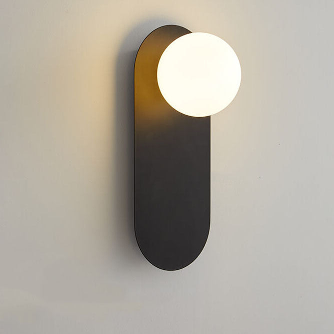 Nordic Minimalist Glass Ring Base 1-Light Wall Sconce