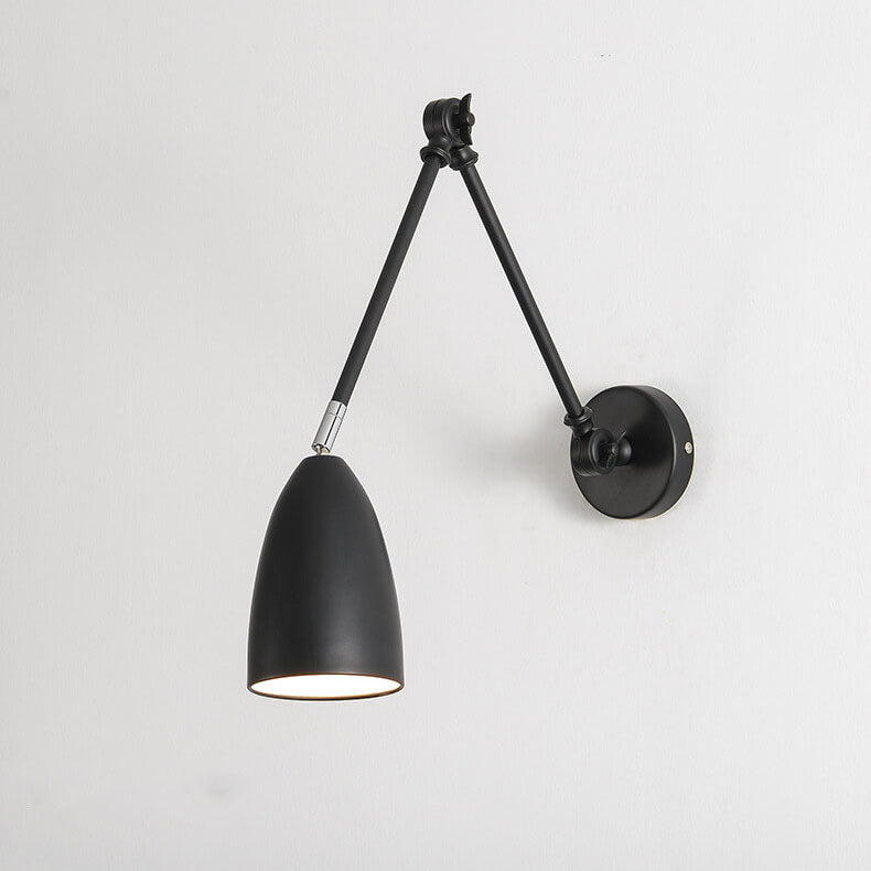 Retro Industrial Swing Arm Rotating Retractable Wall Sconce