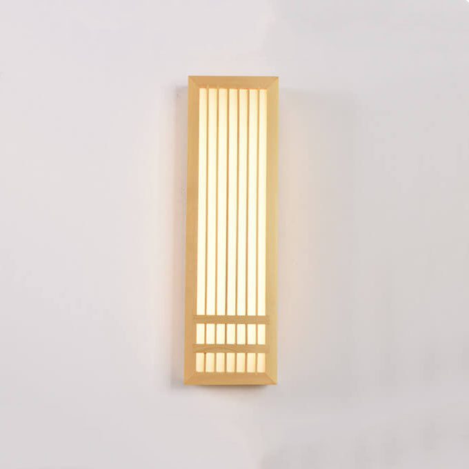 Modern Minimalist Solid Wood Acrylic Rectangular Wall Sconce