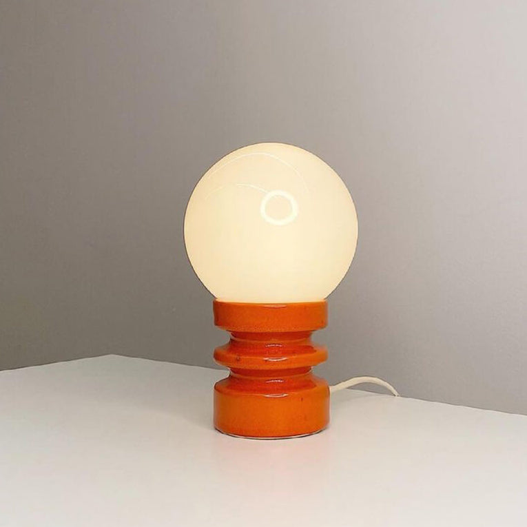 Vintage Orange Solid Glass 1-Light Wall Sconce
