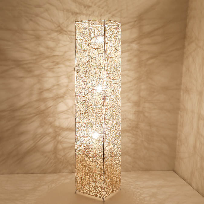 Sleek Modern Bamboo 3-Light Floor Lamp