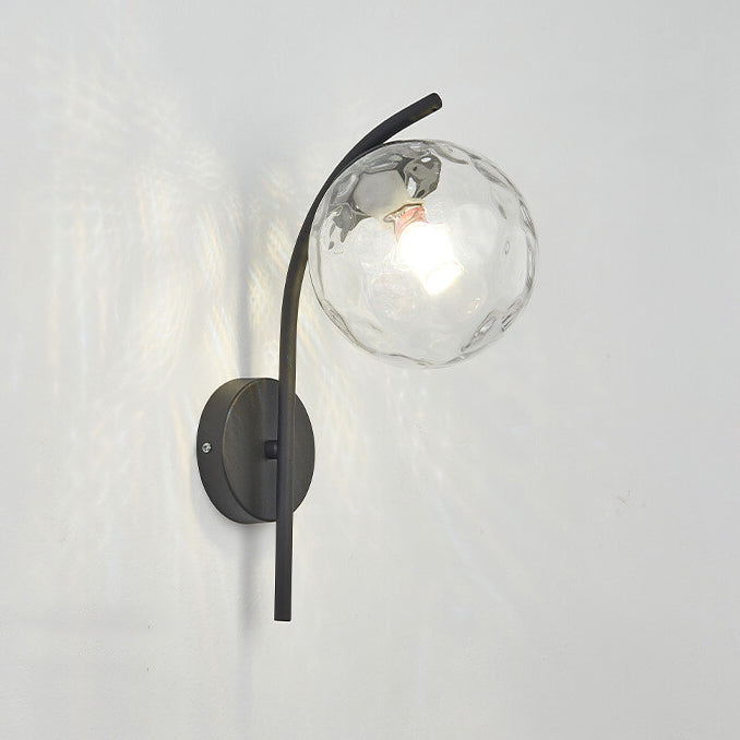 Nordic Arc Glass Globe 1-Light Wall Sconce