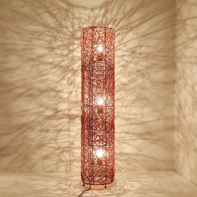 Sleek Modern Bamboo 3-Light Floor Lamp