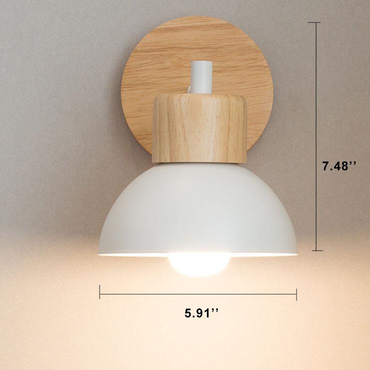 Nordic Wood Metal 1-Light Wall Sconce