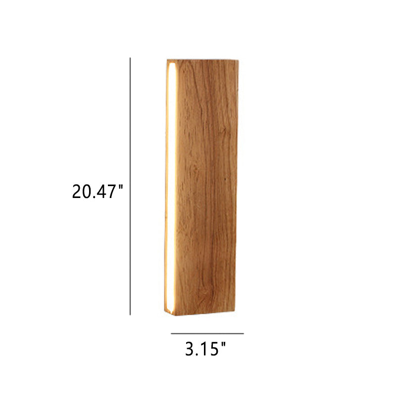 Minimalist Solid Wood LED Strip Wall Sconce Lamp Wall Sconce