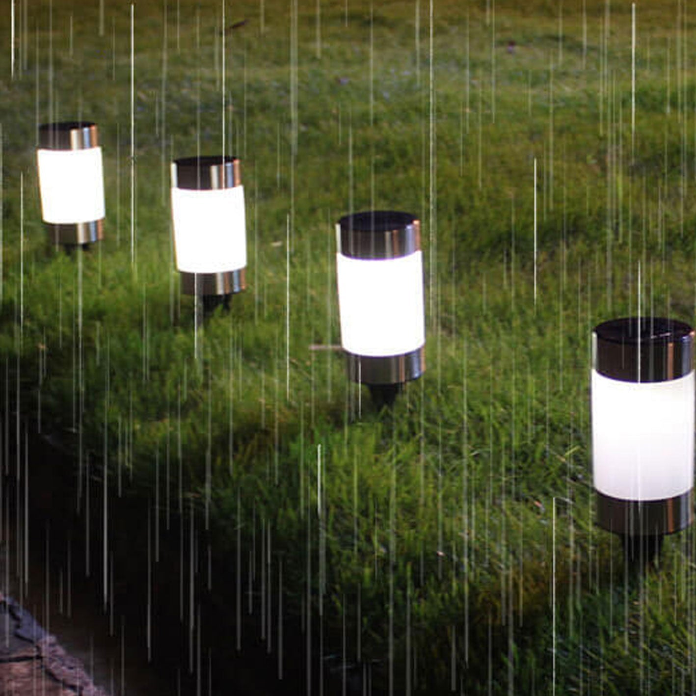 Modern White Outdoor Stake Light