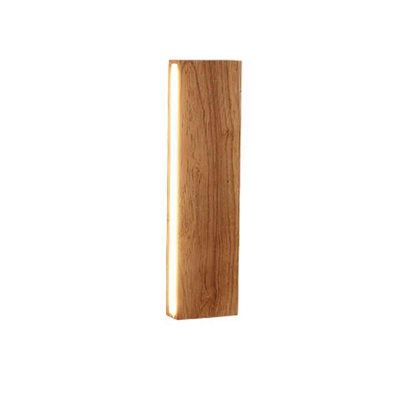 Minimalist Solid Wood LED Strip Wall Sconce Lamp Wall Sconce