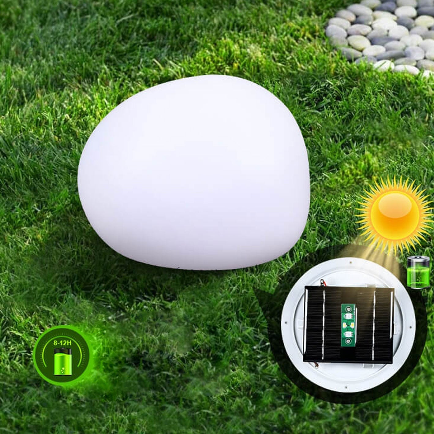 Modern White Outdoor Stake Light