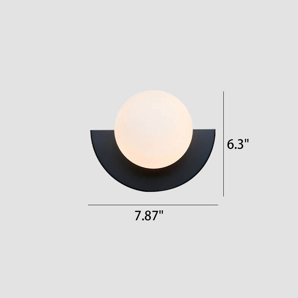 Modern Minimalist Colorful Spherical Glass Wall Sconce