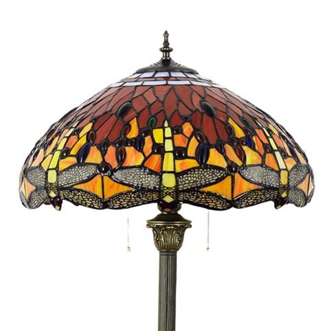 Tiffany Stained Glass 2-Light Floor Lamp