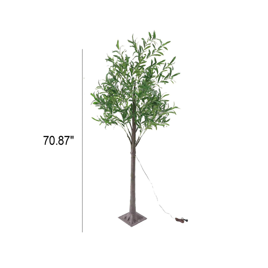 Modern Creative Olive Leaf LED Simulation Plants Table Lamp