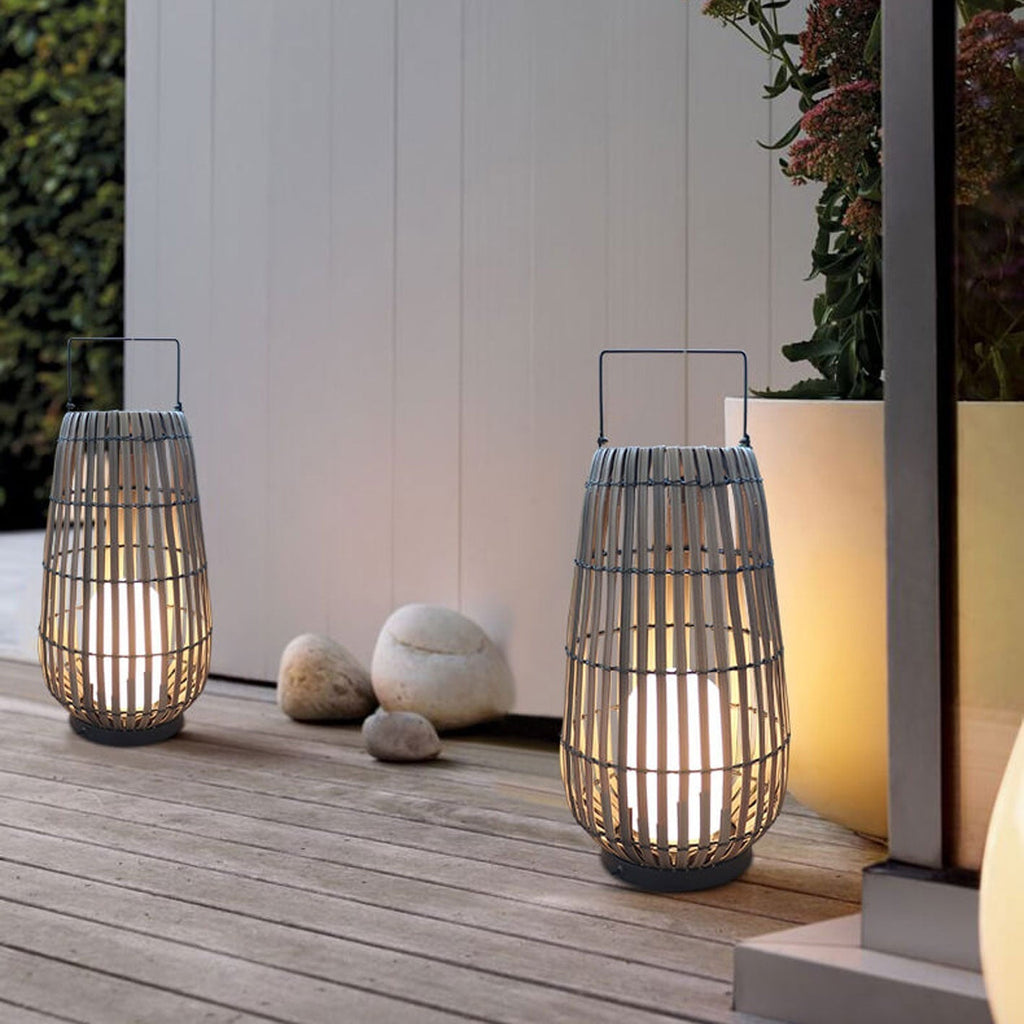 Modern Rattan Outdoor Stake Light
