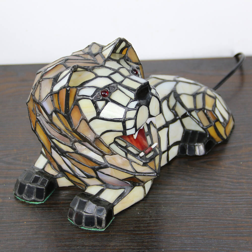 Tiffany Creative Animal Stained Glass 1-Light Table Lamp