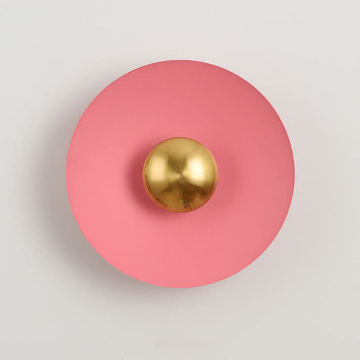 Nordic Creative Multicolor Round Disc LED Wall Sconce